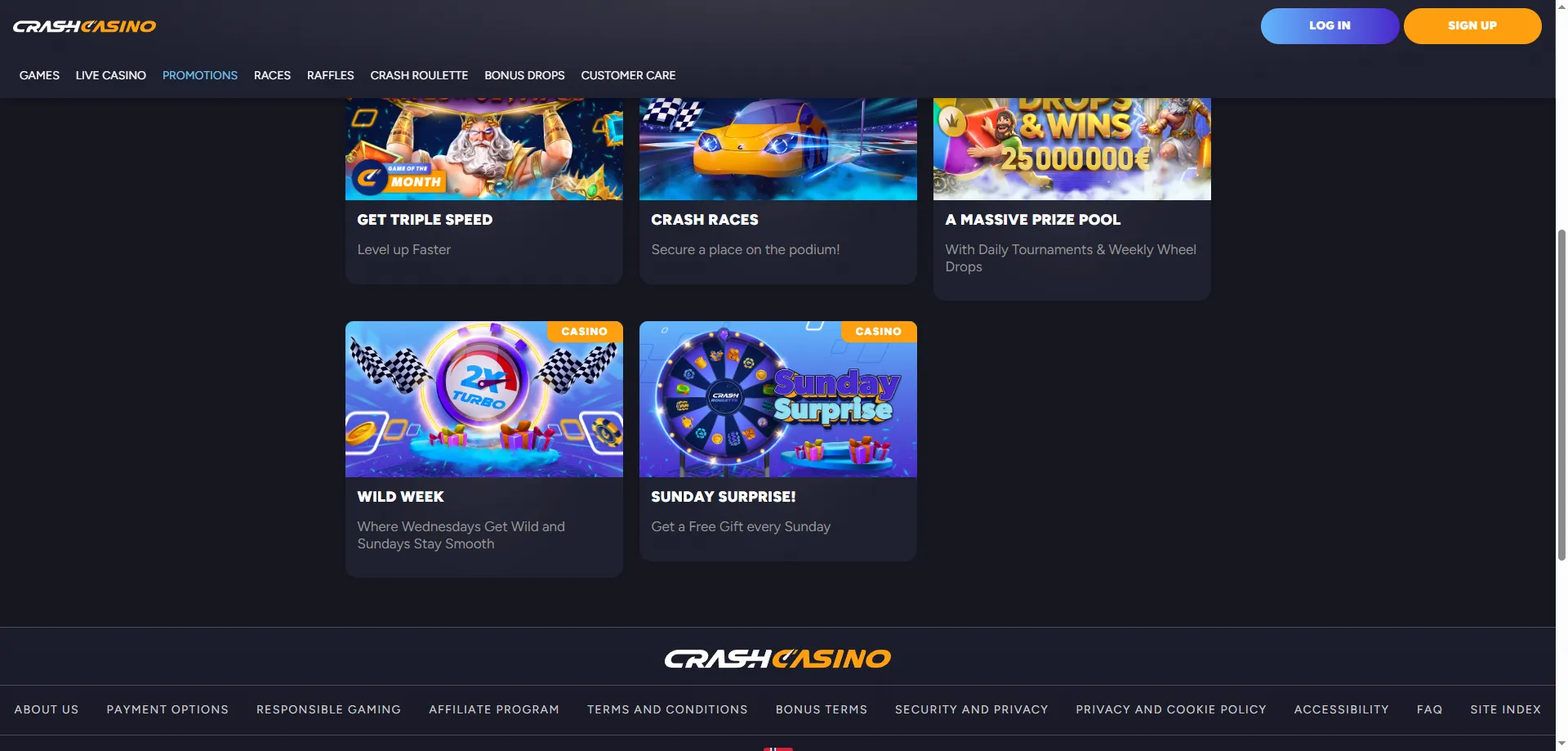 Límites de depósito y bonos de bienvenida en Crash Casino