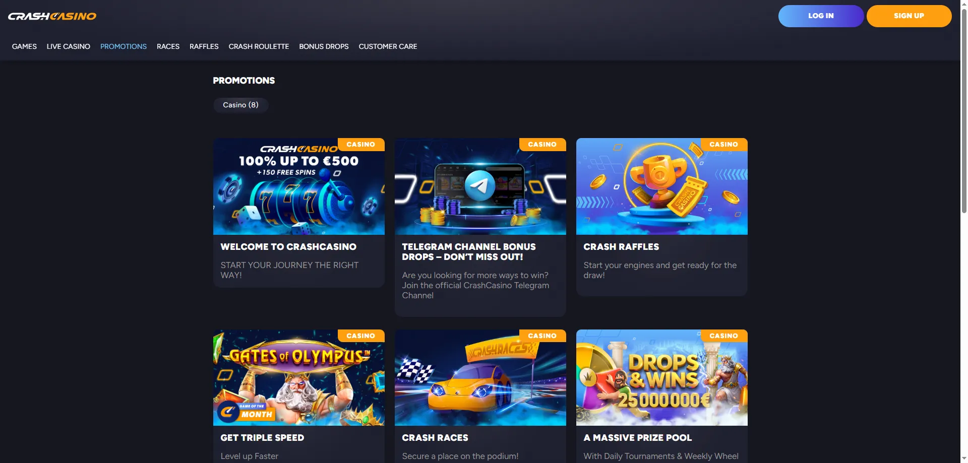 Bono de bienvenida Crash Casino M&eacute;xico &mdash; 200% hasta 16.000 &euro;